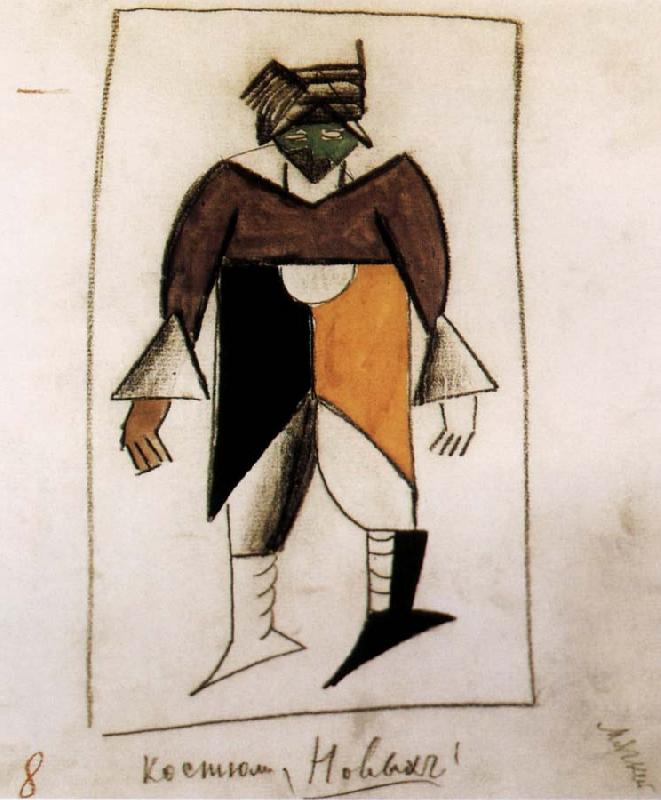 Kasimir Malevich Clothes design for Subdue sun Opera France oil painting art